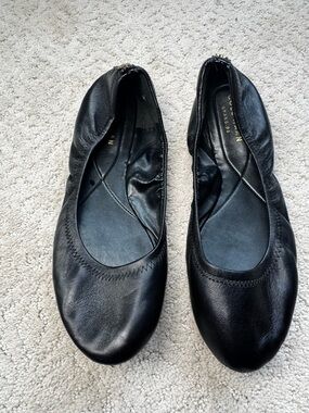 Cole Haan Black Leather Ballet Flats - 5.5
